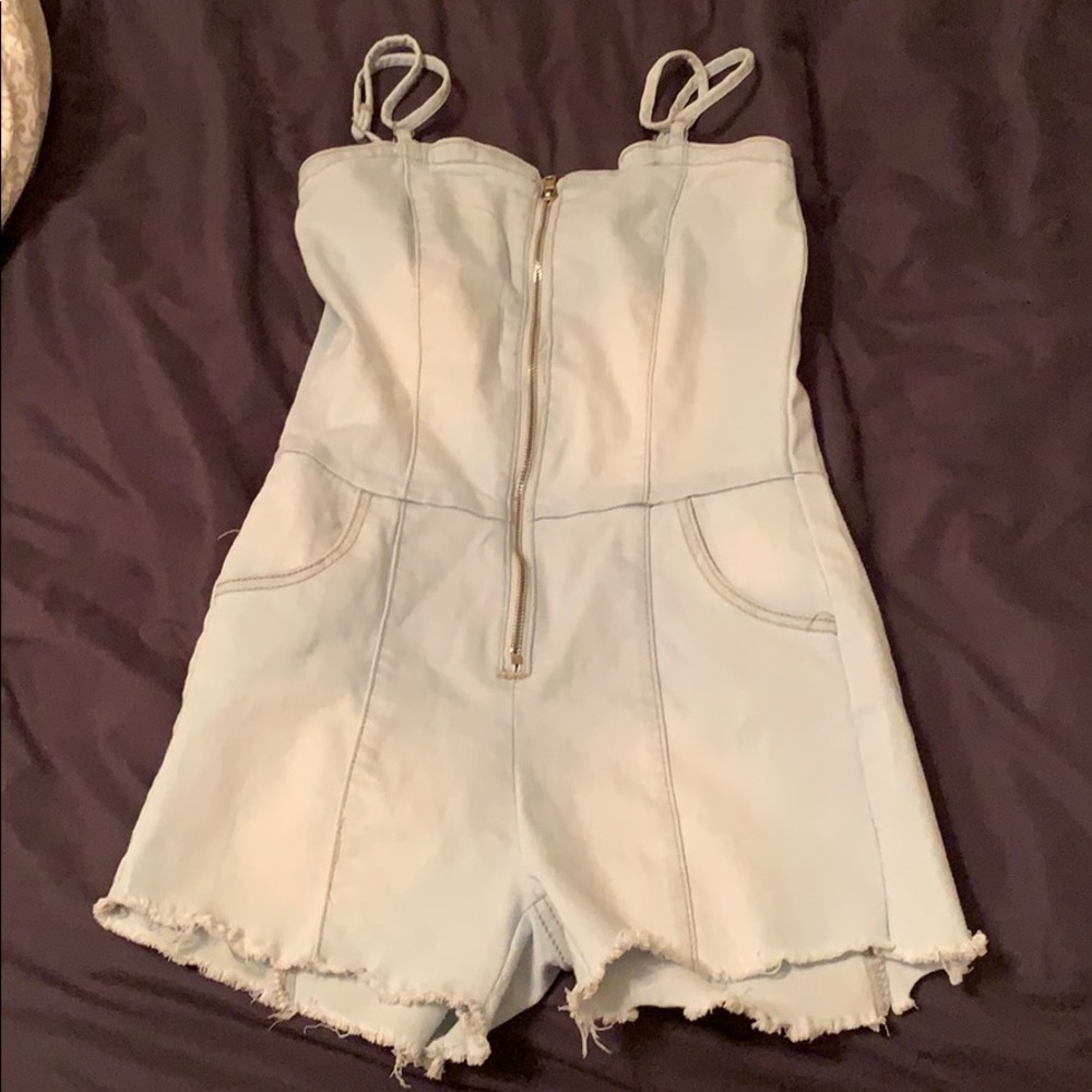 Blue jean romper